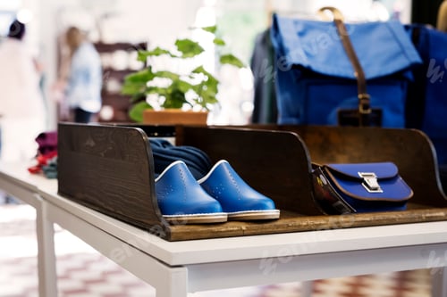 Preview: Shoes and bags displayed at store