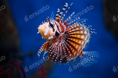 Preview: Lionfish (dendrochirus zebra) in a Moscow Zoo aquarium