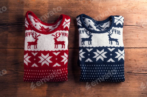 Preview: Two sweaters on a table