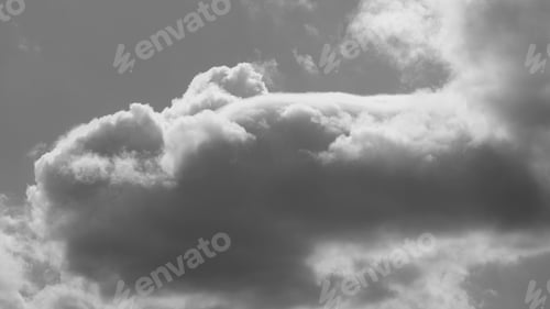 Preview: Stormy Clouds - Black And White Photograph Of Some Stormy Clouds With A Pileus Cloud In The Center
