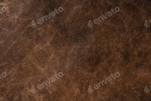 Preview: brown leather texture closeup for vintage material background and upholstery design concept