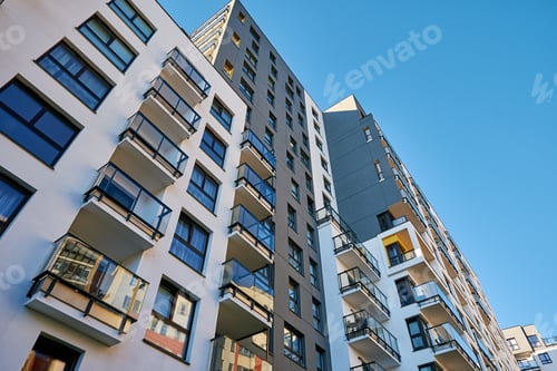 Preview: Modern residential building in Warsaw, Poland. City architecture