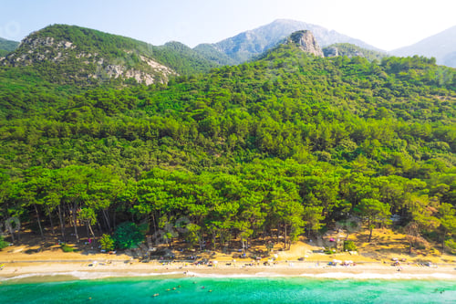 Preview: Bird eye aerial view of Beach
