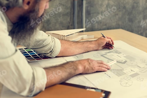 Preview: Design Studio Architect Creative Occupation Blueprint Concept