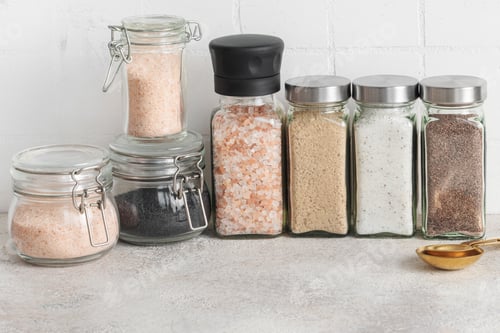 Preview: Jars with assorted speciality salt
