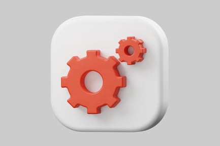 Preview: Orange gear settings icon