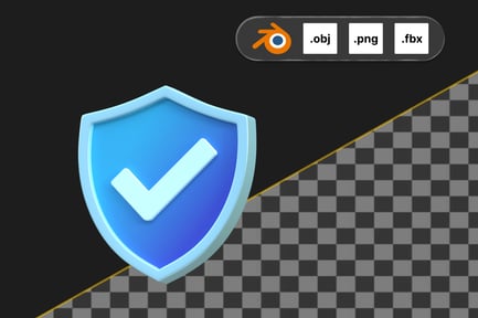Preview: Security Shield 3D Icon