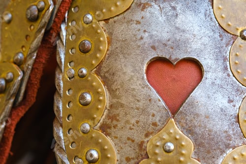 Preview: An ancient Knight's helmet with armor.A medieval concept