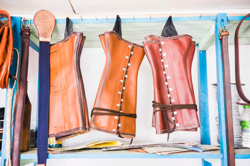 Preview: Chaps at the saddle makers shop, Zuleta community, Imbabura, Ecuador, South America