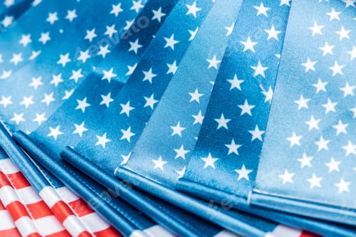 Preview: American Flags Bunting Close-Up Patriotic Design
