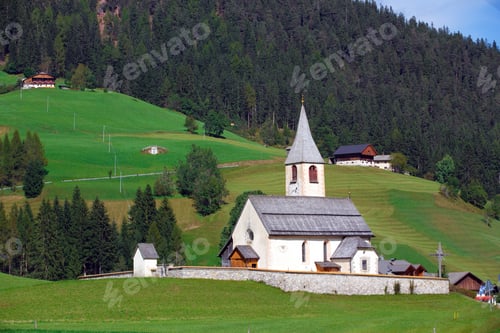Preview: beautiful view of mountain alpine villages