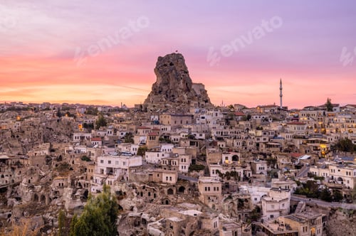 Preview: Aerial view of Cappadocia in Turkey, with the unique cave churches and towns in the region