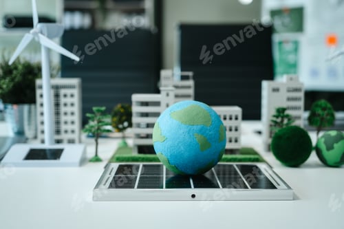 Preview: An innovative wind turbine project for a sustainable future a modern city, focusing on renewable