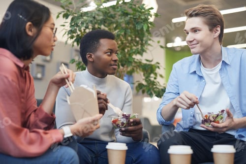 Preview: Young People Enjoying Lunch