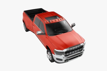 Preview: Red Pickup Truck - Crew Cab Heavy Duty