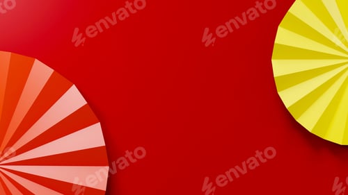 Preview: Happy Chinese new year concept. Chinese folding fan