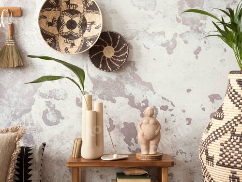 Preview: The stylish ethnic composition at living room interior
