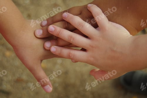 Preview: children of different nationalities holding hands, a symbol of friendship and peace