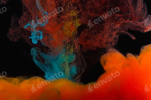 Preview: Color abstraction on a black background