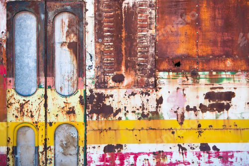 Preview: Rusted out old school bus abandoned in the countryside