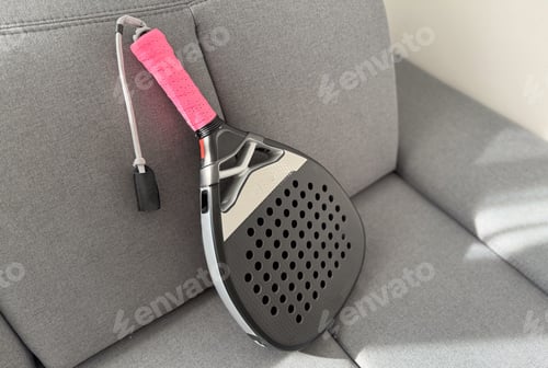 Preview: Closeup of a paddle ball racket