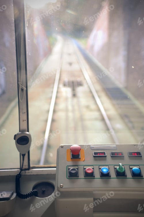 Preview: Inside the Funicular Cab Looking Up the Rail