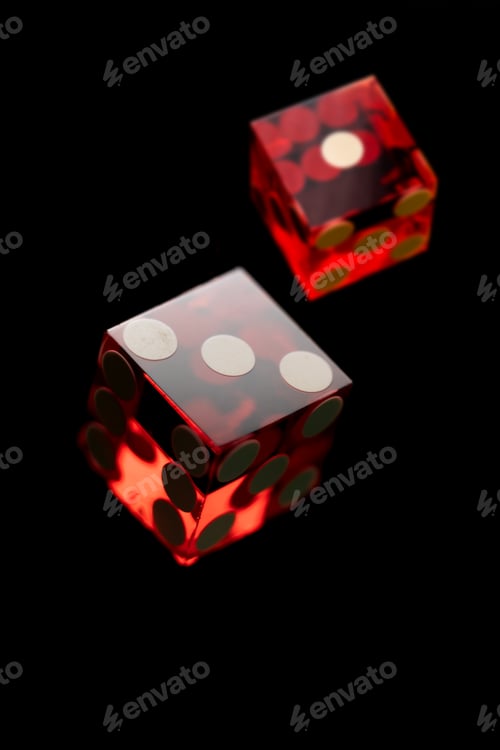 Preview: Casino Craps dice close up