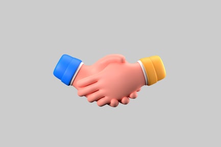 Preview: Cartoon handshake cartoon character accessory