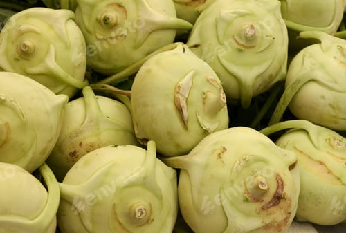Preview: Fresh green kale turnip kohlrabi