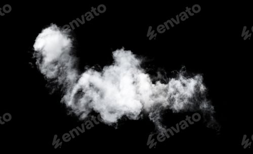 Preview: white clouds on black