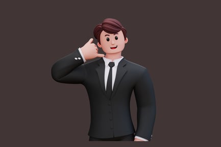 Preview: Man in suit gesturing rightward