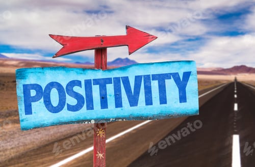 Preview: Positivity Sign With Road Background