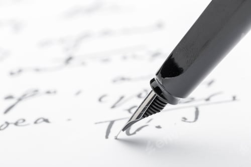 Preview: Fountain Pen on Written Page