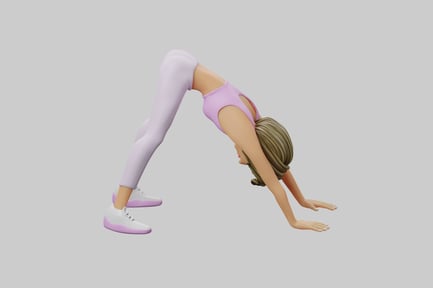 Preview: Yoga woman in downward dog pose