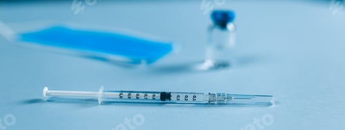 Preview: Precision syringe with vaccine dose ready for injection.