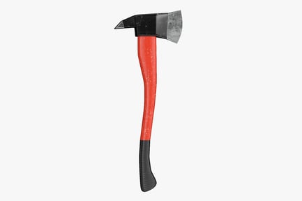 Preview: Steel Firefighter Axe with Pickhead and Red Handle