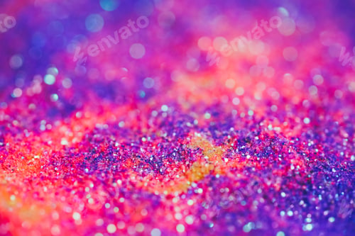 Preview: Real macro photography of colorful and shiny glitter