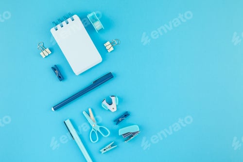 Preview: Workspace desk styled design office supplies