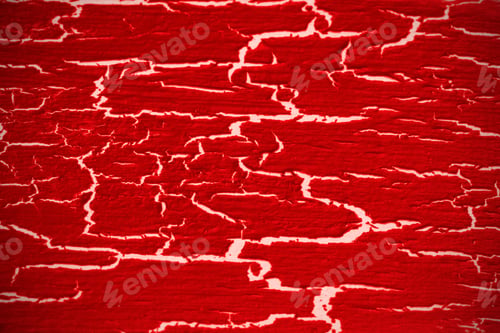 Preview: Painted Wooden Surface And Paint Is Chipping
