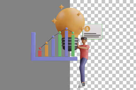 Preview: Business Idea Analysis 3D Illustration