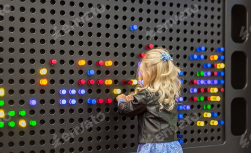 Preview: Girl Playing with Interactive Light Board