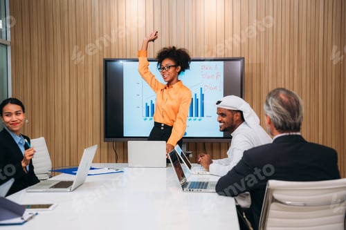 Preview: Group of business meeting about documents and ideas at the office desk.