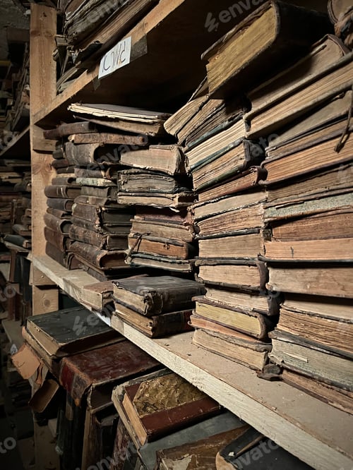 Preview: Stacks Of Dilapidated Old Books