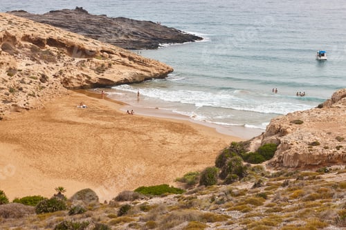 Preview: Mediterranean coastline in Murcia. Calblanque regional park, Dentoles beach. Spain