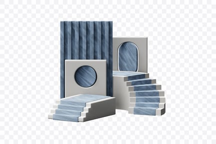 Preview: Abstract 3D Podium Composition