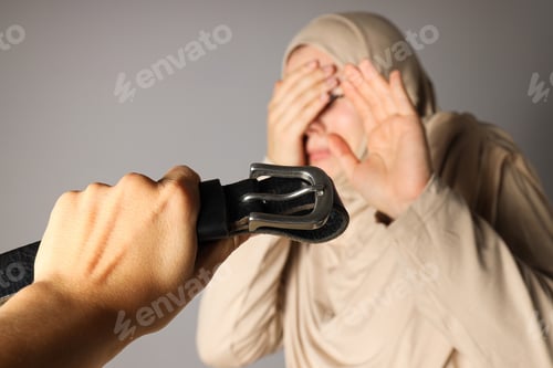 Preview: Day for the elimination of violence against women, a girl in a burqa.