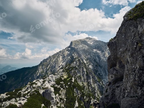 Preview: Beautiful view from Kehlstein mountain in Germany