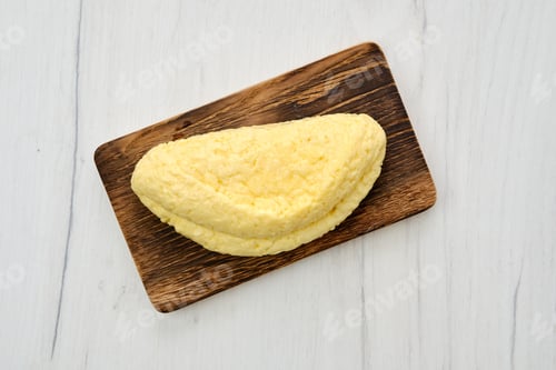 Preview: Top view of homemade cheese for grill