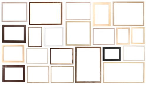 Preview: Set of many different frames isolated on white