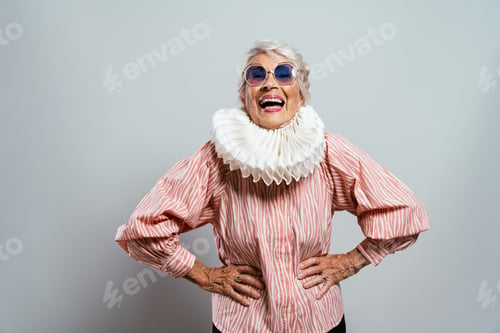 Preview: image of a beautiful and elegant old woman